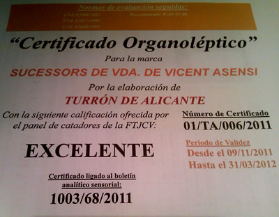 Certificado de Excelente